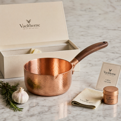 Vaelthorne™ Hand-Forged Copper Saucepan
