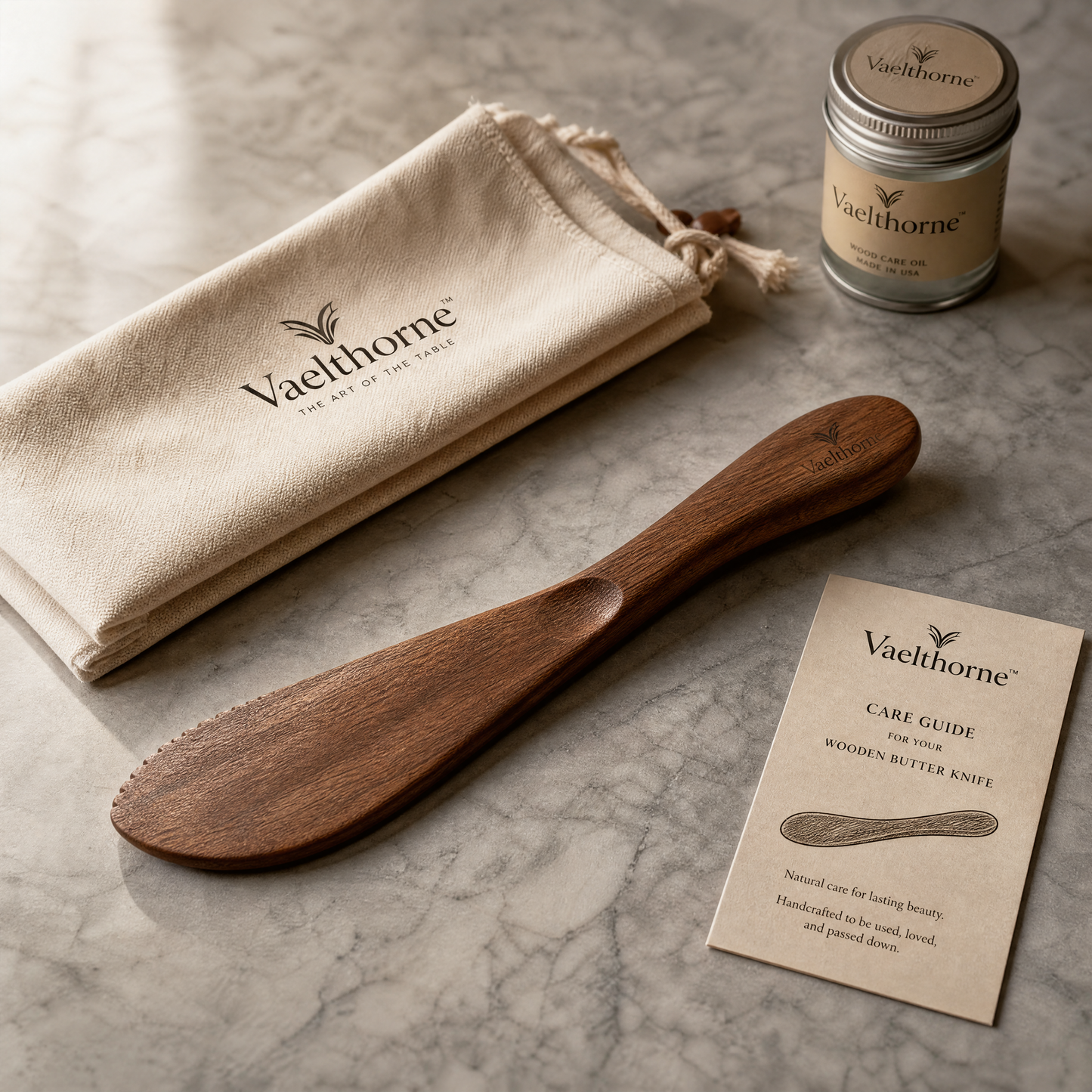 Vaelthorne™ Artisan Wood Butter Knife