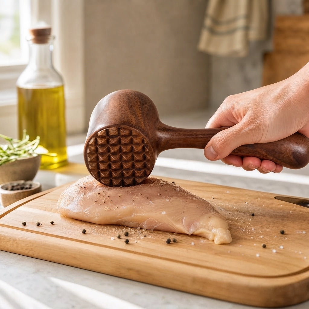 Cresagezen Artisan Wood Meat Tenderizer