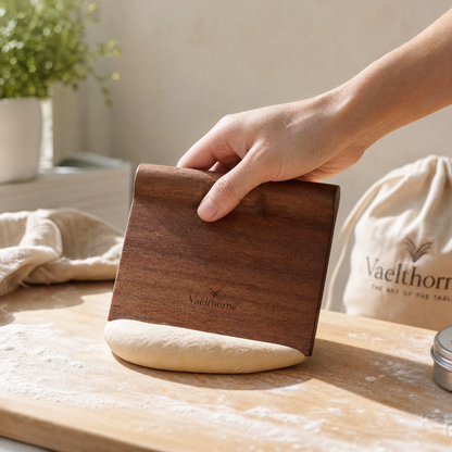 Vaelthorne™ Artisan Wood Dough Scraper &amp; Bench Knife