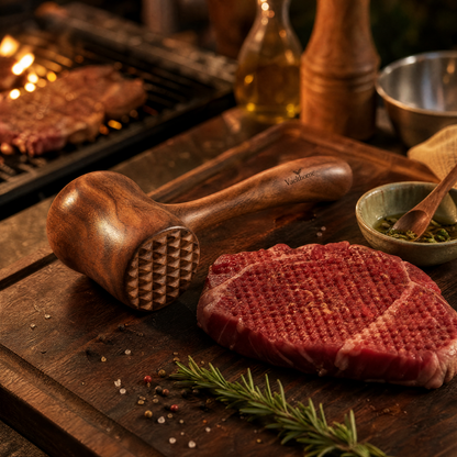 Vaelthorne™ Artisan Wood Meat Tenderizer