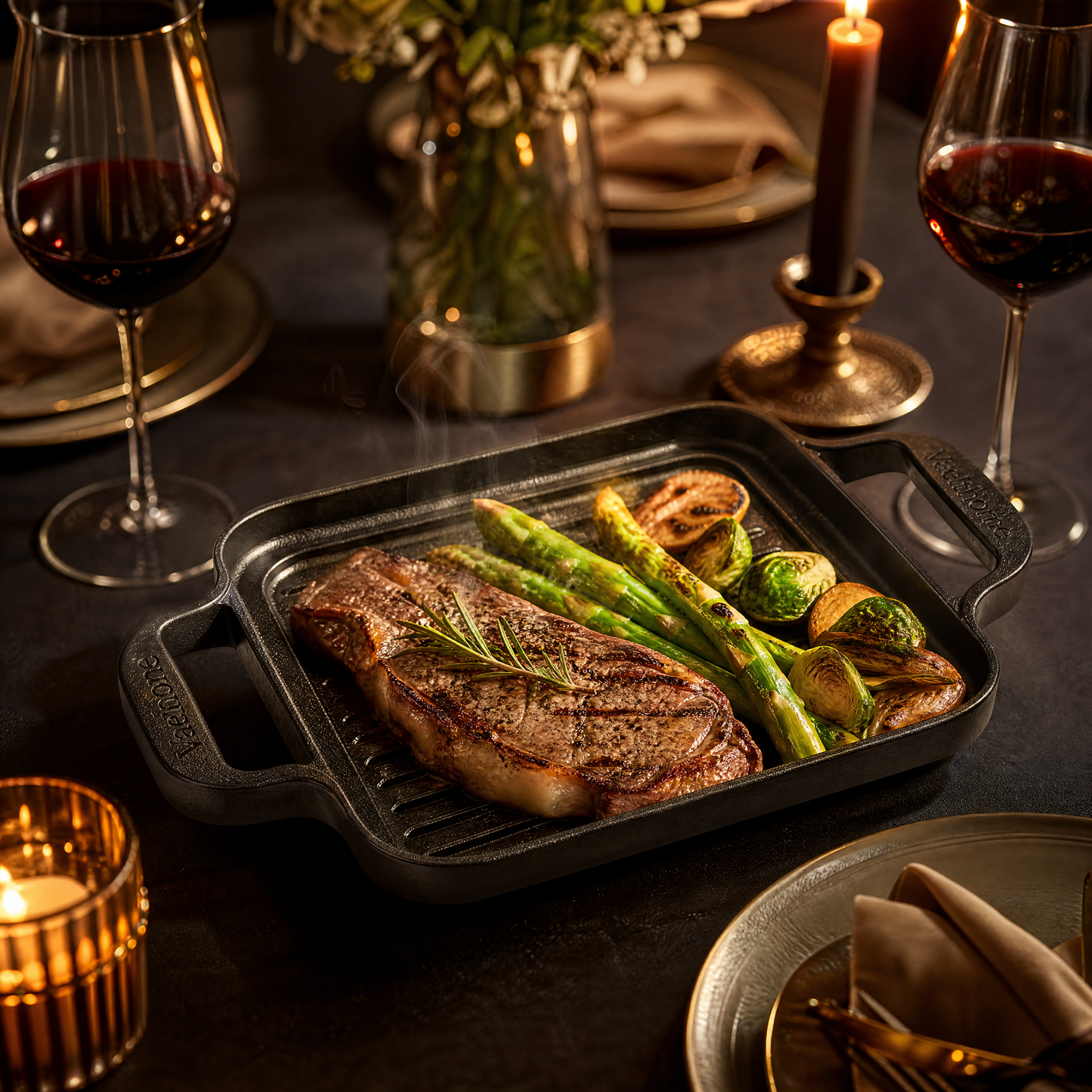 Vaelthorne™ Cast Iron Grill Pan with Dual Handles