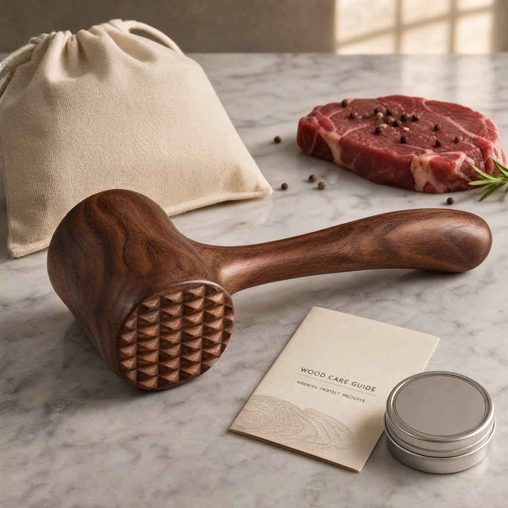 Cresagezen Artisan Wood Meat Tenderizer