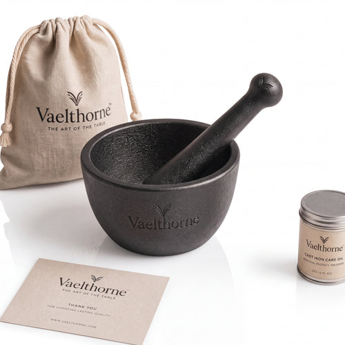 Vaelthorne™ Cast Iron Mortar &amp; Pestle Set