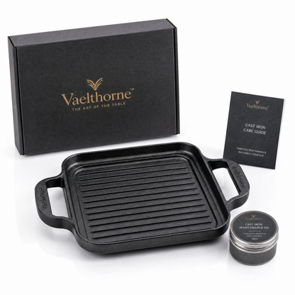 Vaelthorne™ Cast Iron Grill Pan with Dual Handles