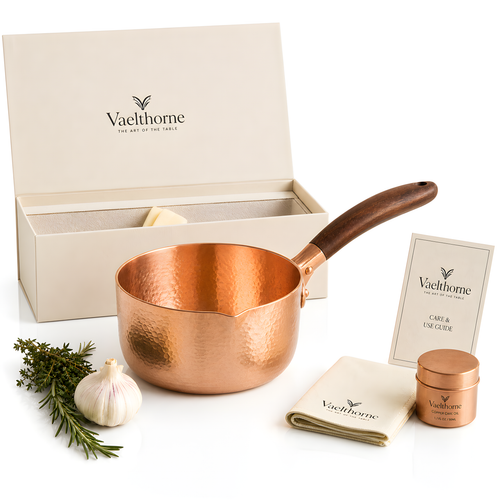 Vaelthorne™ Hand-Forged Copper Saucepan