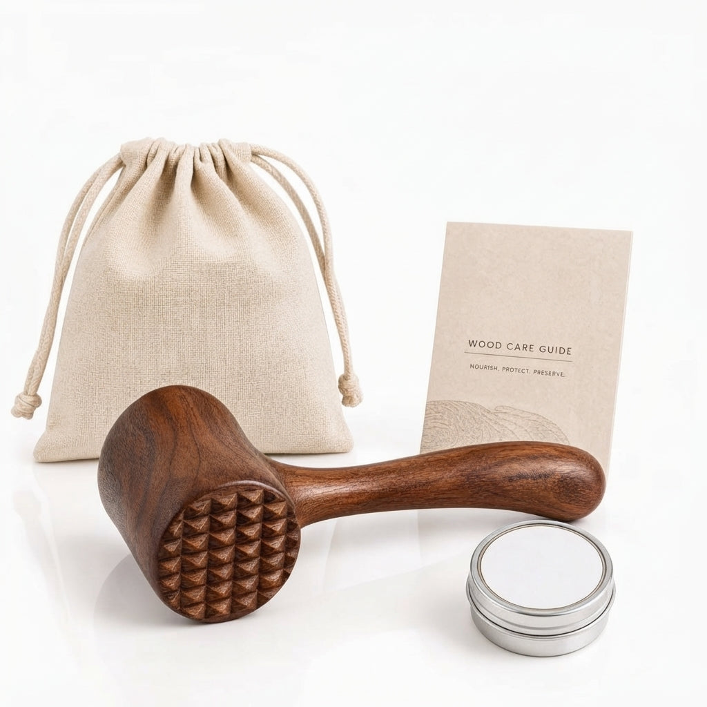 Cresagezen Artisan Wood Meat Tenderizer