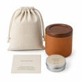 Cresagezen Hand-Thrown Stoneware Butter Crock with Wooden Lid