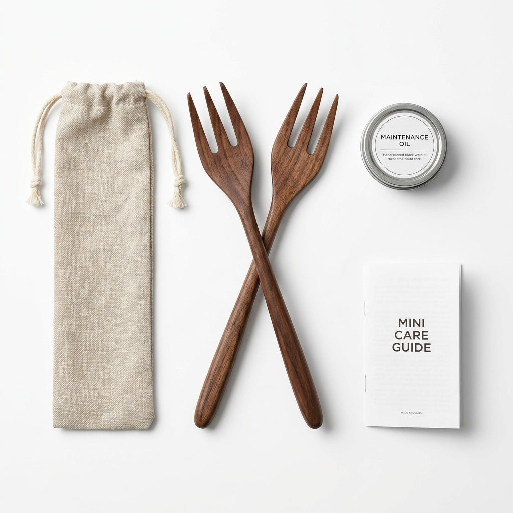 Cresagezen Artisan Wood Salad Forks