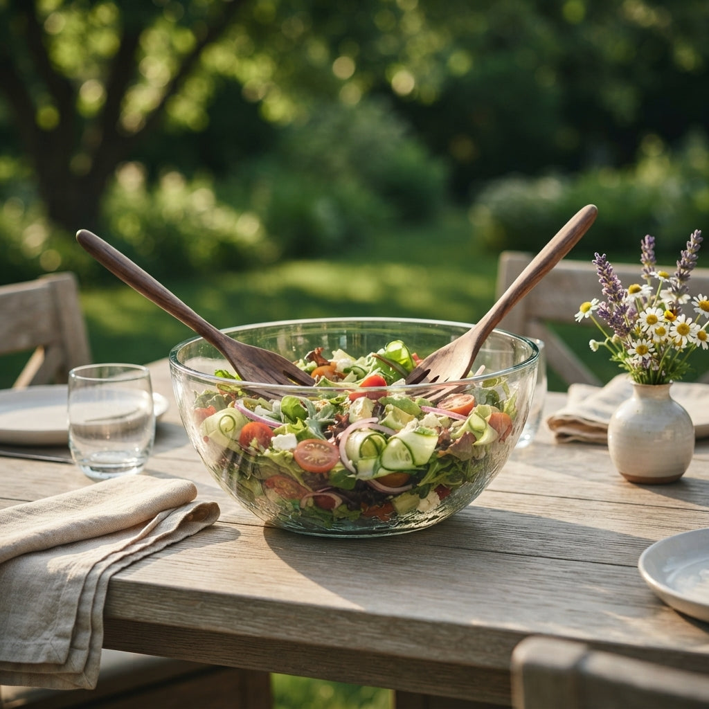 Cresagezen Artisan Wood Salad Forks
