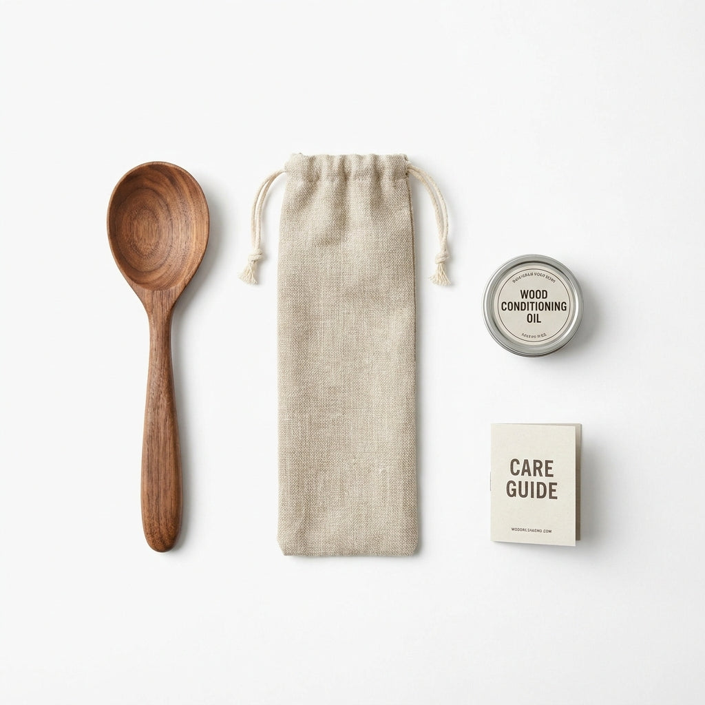 Cresagezen Artisan Wood Serving Spoon